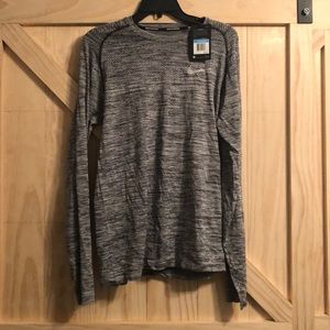 Nike long sleeve dri fit knit top